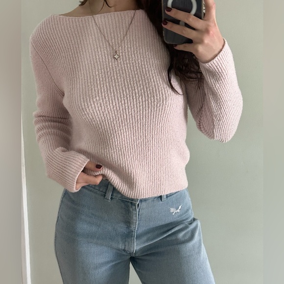 Mango Soft Pink Ribbed Sweater - Picture 5 of 5
